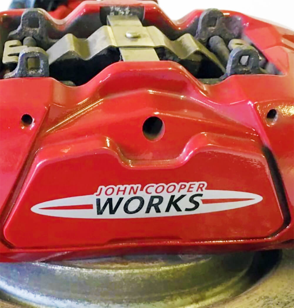 4pcs JOHN COOPER WORKS 2-colors Vinyl Brake Calipers Decal Sticker Graphic Mini S JCW
