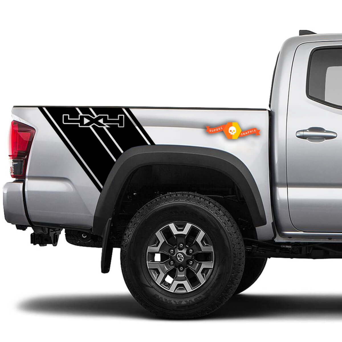 4x4 Truck Bed Stripes Vinyl Graphic Stickers Decals Fits Toyota Tacoma Chevy Dodge