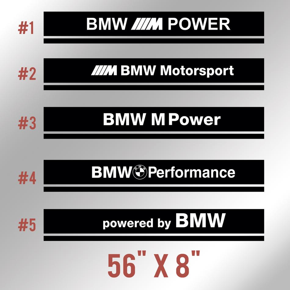 BMW Dual Rally Hood Stripe M Power Motorsport Performance two colors vinyl Sticker Decal