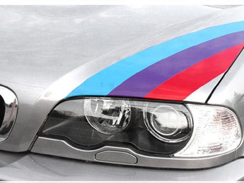 Three Color Stripe Hood Sticker Decal BMW Motorsport M3 M5 M6 X5 E30 E36