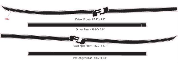 Toyota FJ Cruiser Stripes fits to 2009 2010 2010 2012 years