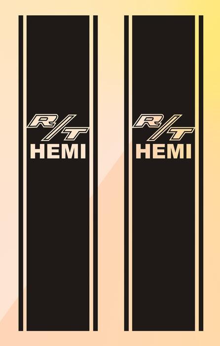 Dodge Ram Truck R/T HEMI 2 BEDSTRIPE BED STRIPE KIT Vinyl Sticker Decal
