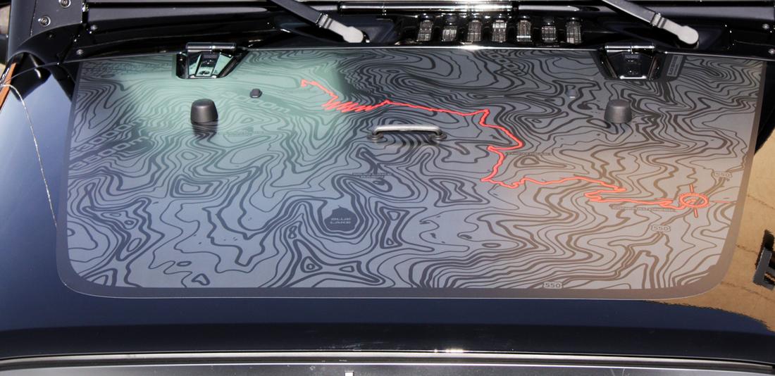 Jeep Wrangler Blackout BLACK BEAR edition PASS map adventure trip Vinyl Hood Sticker Decal TJ LJ JK Unlimited