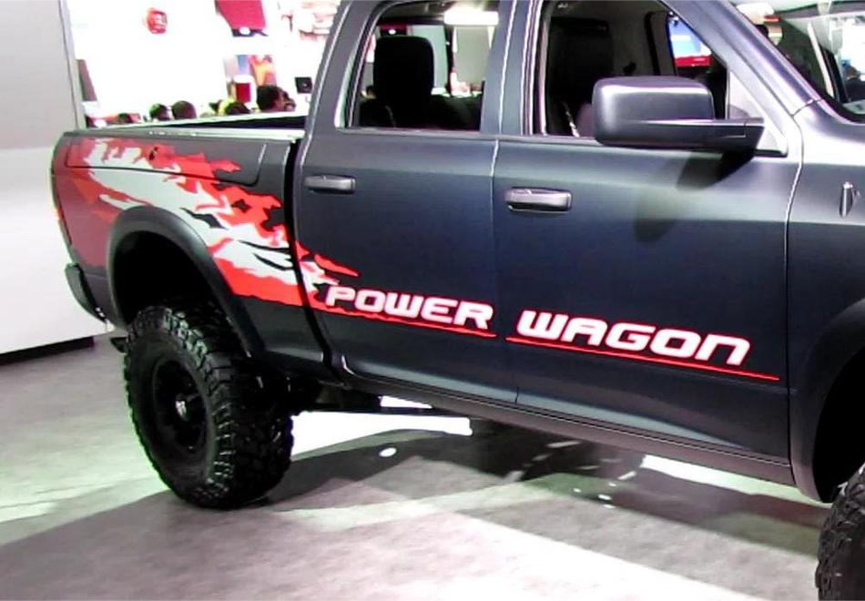 KIT of 2013 - 2020 Dodge Ram Power Wagon Hemi decal sticker for Tailgate driver and passenger side