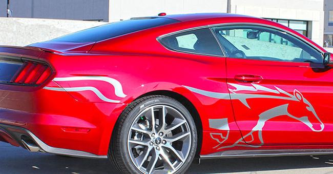 Side Horse STEED Vinyl Graphic Pony Stripe Sticker Decal Vinyl fits 2015 Ford Mustang