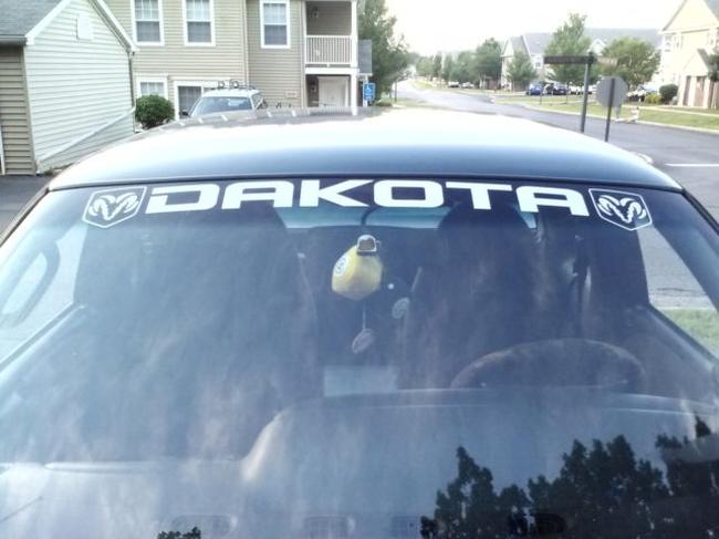 Window Windshield Banner Decal Sticker For Dodge Dakota Ram Vinyl
