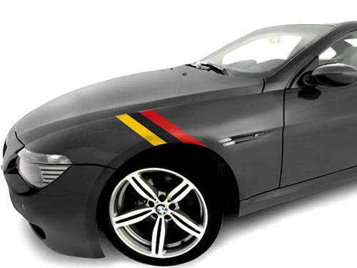 German Flag Colors Stripe Hood Sticker Decal BMW Motorsport M3 M5 M6 X5