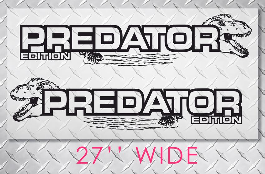 PREDATOR jeep wrangler hood side vinyl decal stickers any color