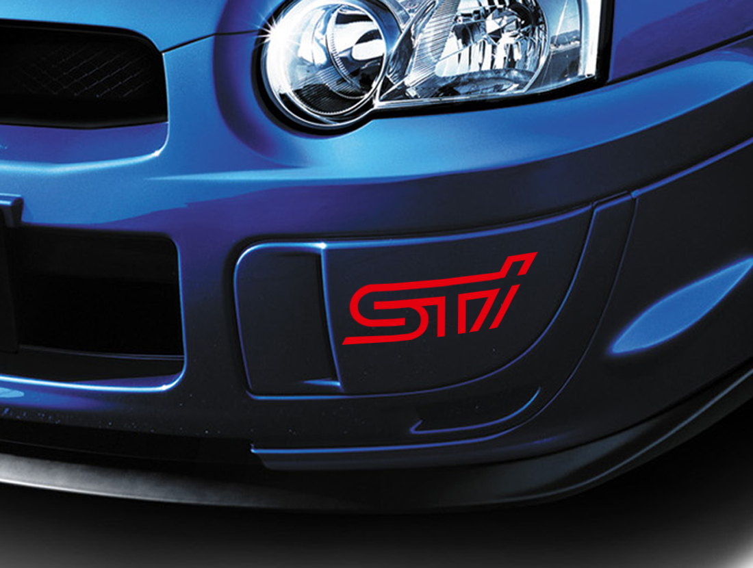 2x STI Tecnica International Motorsports Racing Vinyl Sticker Decal fits to Impreza BRZ WRX Legacy
