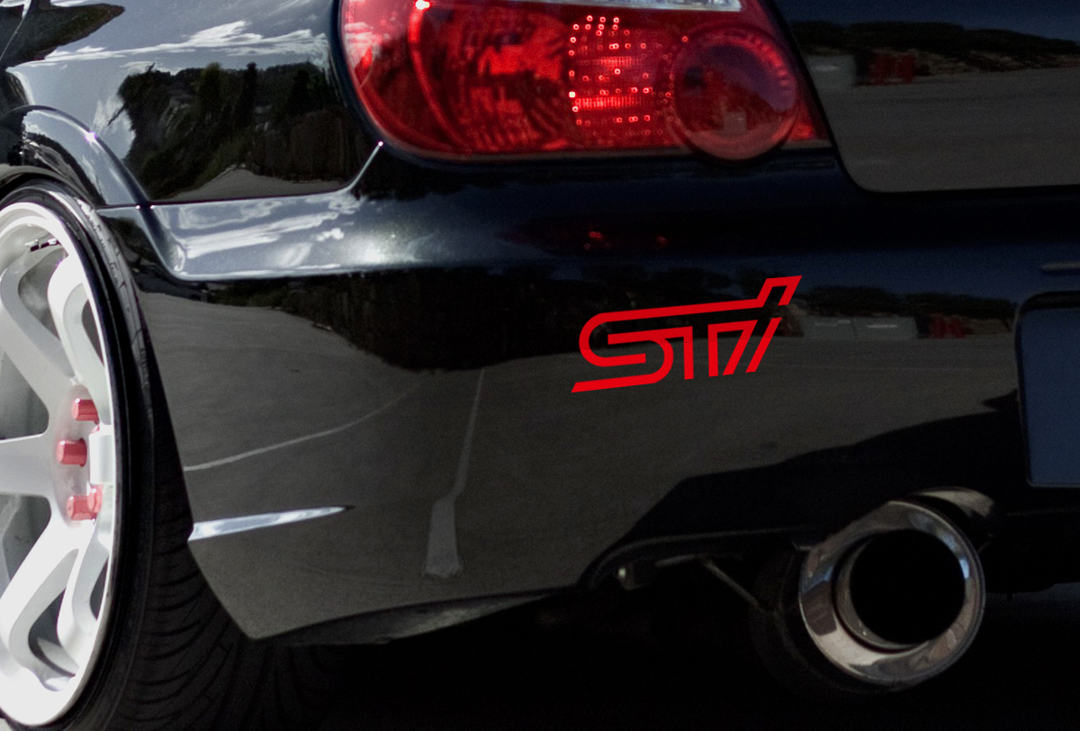 2x STI Tecnica International Motorsports Racing Vinyl Sticker Decal fits to Impreza BRZ WRX Legacy
