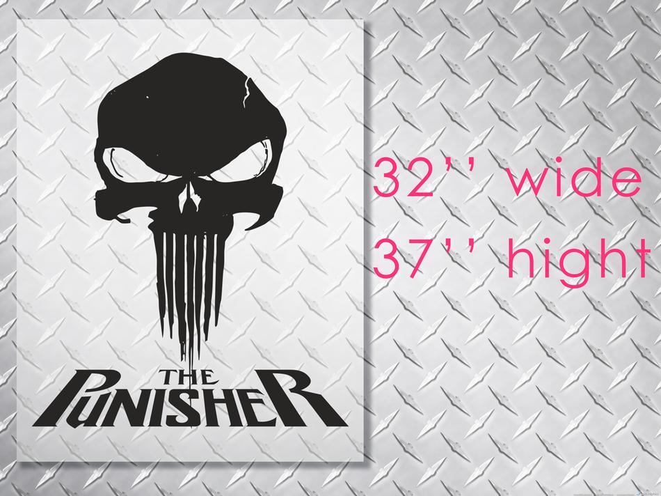 PUNISHER skull & words blood hood side vinyl decal sticker for car track suv