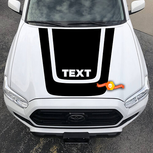 TRD Tacoma Hood NO! Scoop Custom Text Vinyl Stickers Decal fit to Tacoma 16-21