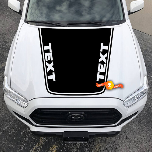 TRD Tacoma Hood NO! Scoop Blackout Custom Text Trim Vinyl Stickers Decal fit to Tacoma 16-21