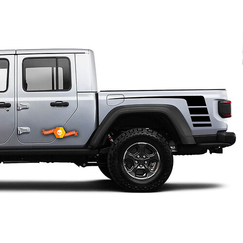 Sticker Decal Graphic Vinyl rear Side Bed Stripes For Jeep Gladiator JP 2019 2020 2021
