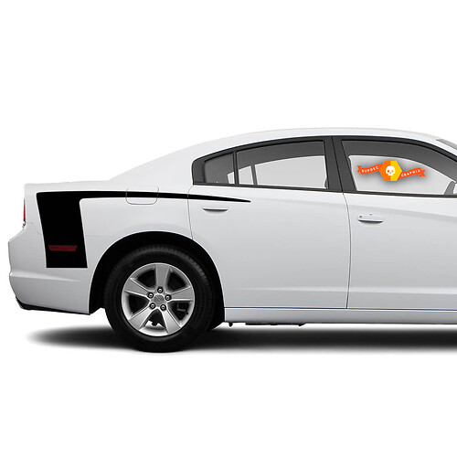 2 Hockey Solid  Style Vinyl Sticker Decal Stripe graphics -Fits 2012-2021 Charger RT SXT