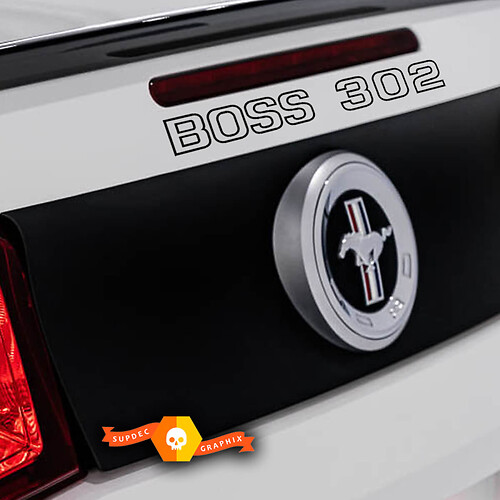 2015 2016 2017 2018 2019 Ford Mustang Boss 302 Rear Trunk Vinyl Stickers Decals
