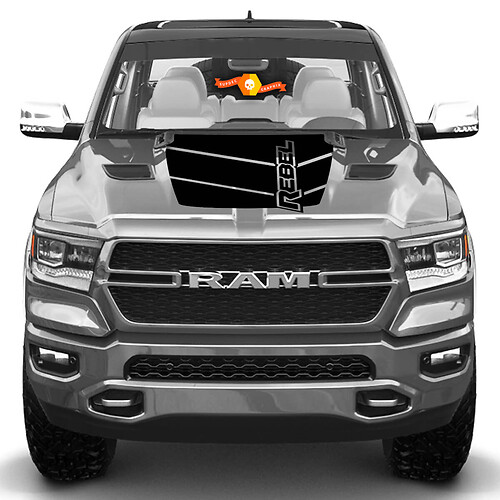 Dodge Ram Rebel Hood Truck Vinyl Sticker Decal Graphic