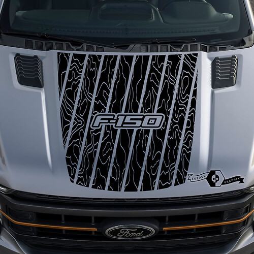 Ford F-150 F150 Outline Map hood graphics side stripe decal sticker