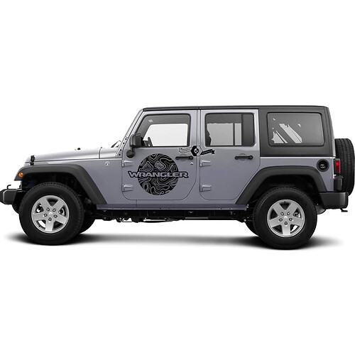 2 Jeep Wrangler Graphics kit Vinyl Wrap Sticker Decal Contour Map Door Сircle Sticker Decal