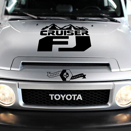 Toyota FJ cruiser Mountains hood decal Sticker