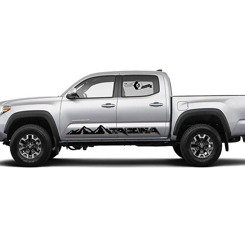Pair Stripes for Tacoma Side Rocker Mountains Raptor Style Panel Vinyl Stickers Decal fit to Toyota Tacoma
