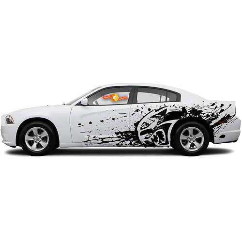 New Dodge Charger Hellcat style Splash Grunge Stripes Kit Vinyl Sticker Decal Graphic