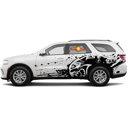 ନୂ Dodge SRT Durango Hellcat Star style Splash Grunge Stripes Kit Vinyl Sticker Decal Graphic
