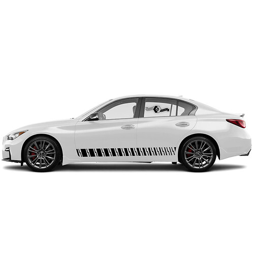 Pair Decal Sticker Side door Stripe for INFINITI Q50 Q60