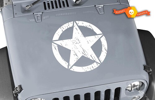 Jeep Wrangler Oscar Mike Oscarmike military STAR kit 8 Stickers Decals