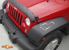Jeep Big Foot Wrangler CJ TJ YK JK XJ Hood Vinyl Sticker Decal 2