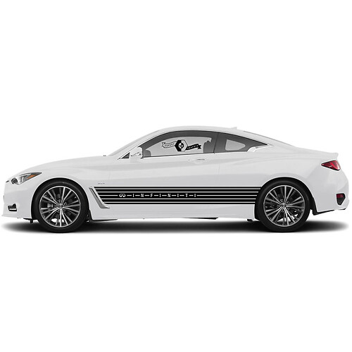 Pair Decal Sticker large wide door Strobe Stripe for INFINITI Q50 Q60