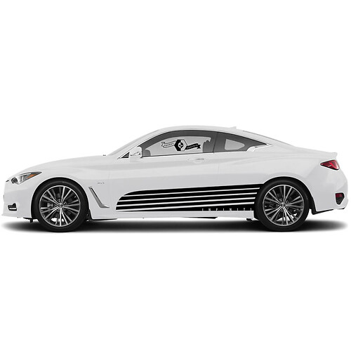 Pair Door Accent Bottom Part Body Strip Strobe Side Decal Perspective Sticker door Stripe for INFINITI Q50 Q60