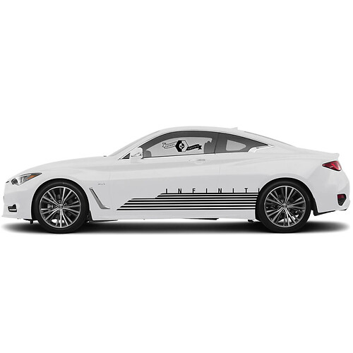 Pair Door Strobe Bottom Part Body Strip Strobe Side Decal Perspective Sticker door Stripe for INFINITI Q50 Q60