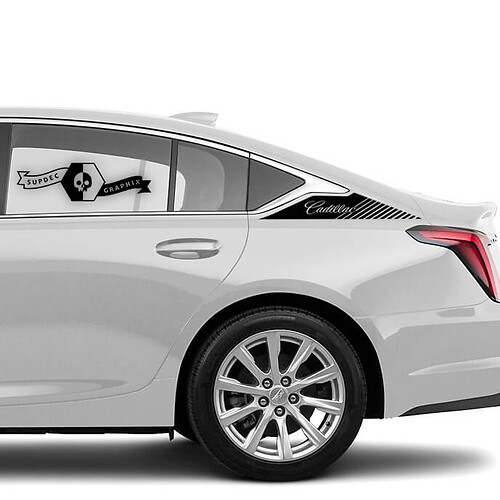 2 New Decal Sticker Emphasize Bed vinyl Decal for Cadillac CT5 