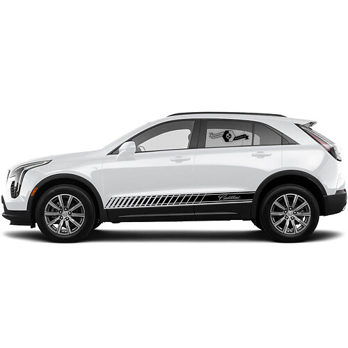 2 New Decal Rocker Panel Sticker Lines Oblique Lines Classic Stripe for Cadillac XT4