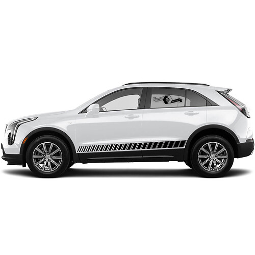 2 New Decal Rocker Panel Sticker Lines Split Lines Classic Stripe for Cadillac XT4