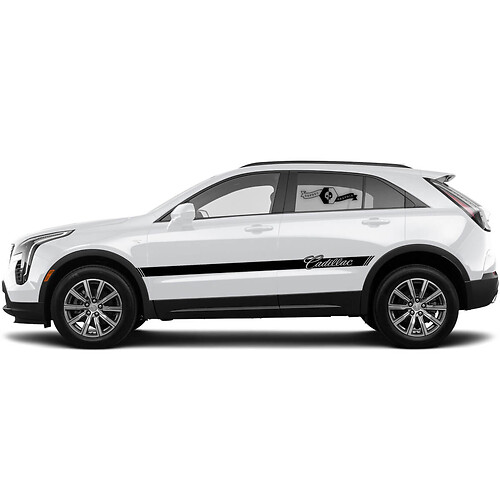 2 New Decal Doors Classic Center Sticker Lines Classic Stripe for Cadillac XT4