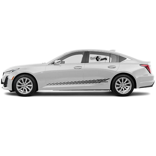 2 New Decal Sticker Stylish Rocker Panel Accent Side vinyl Decal for Cadillac CT5 