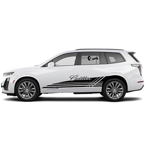2 New Decal Sticker Stylish Rocker Panel Accent  Lines Wrap vinyl Decal for Cadillac XT6