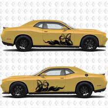 2 Side Dodge Challenger Scat Pack အပေါ်ဒေါင်ယူထားသော Classic Side Vinyl Decals Graphics Sticker
 3