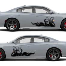 2 Side Dodge Challenger Scat Pack အပေါ်ဒေါင်ယူထားသော Classic Side Vinyl Decals Graphics Sticker
 4