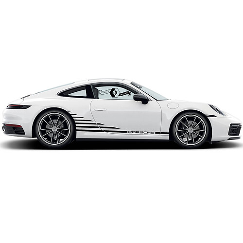 Porsche Stickers Stripes Porsche 911 Doors Wrap Carrera  Side Decal Sticker 