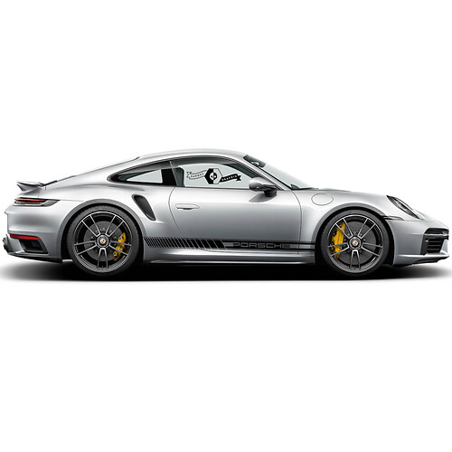 2 Porsche 911 Porsche Modern center Carrera Classic Side Stripes Doors Kit Decal Sticker 