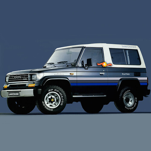 1994 Toyota Land Cruiser LJ73 Side Retro Vintage Rocker Panel Stripes Sticker Decal Graphics