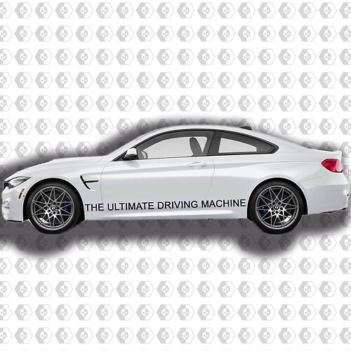 The Ultimate Driving Machine BMW M Performance Set Of Side Stickers Decals For M4 F82 F83 M3 440 340