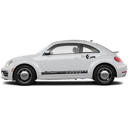2 Volkswagen Beetle rocker Stripe Graphics Stickers Decals lines inclined style fit any year
