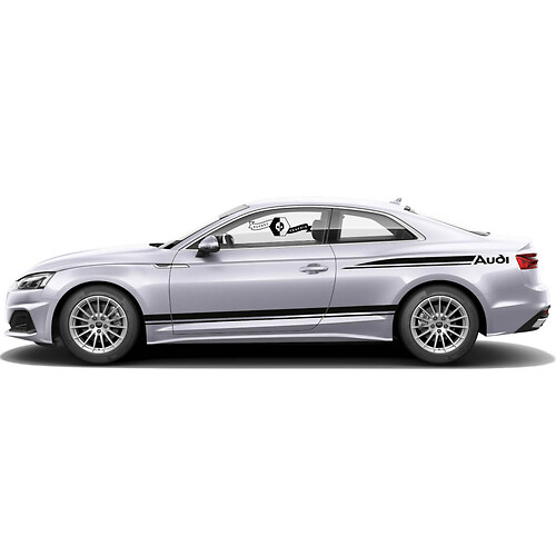 2 Audi Sport A5 автомобил стил винилови странични прагове автомобил стикер Гонежки лента WRAP Kit декал за Audi
