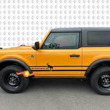 2 Bronco Logo Horse Stallion Side Stripe 2 Doors Decals Mountains Stickers for Ford Bronco 2021 2