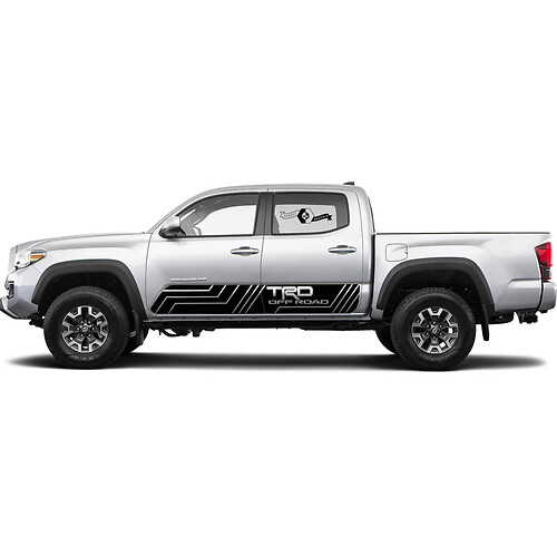 2 For Toyota Trd Off Road Modern Slit Lines Tacoma Stripe Doors Rocker Panel Decal Sticker Graphic 