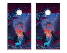 Abstract Cornhole Board Game Sticker Decal VINYL WRAPS with LAMINATED 2